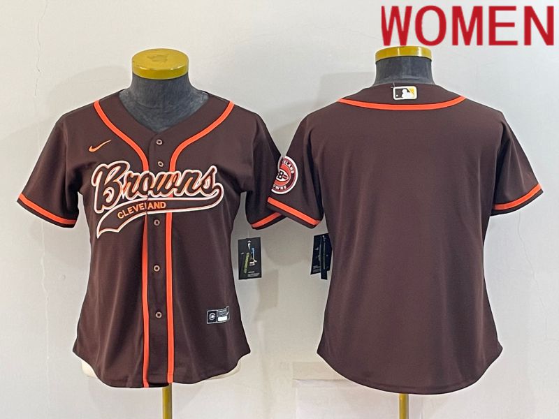 Women Cleveland Browns Blank brown 2022 Nike Co branded NFL Jerseys